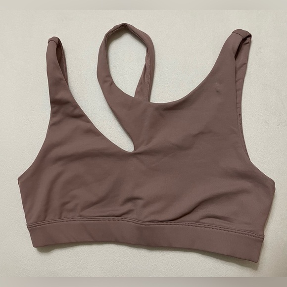 NWOT Alo Yoga Peak Bra Dust Pink Brown Tones Size S - Picture 4 of 8